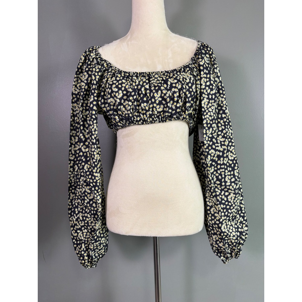 NWT Matteau Decolette Crop Blouse 10 Daisy Organic Balloon Boho Festival Peasant - Picture 2 of 9